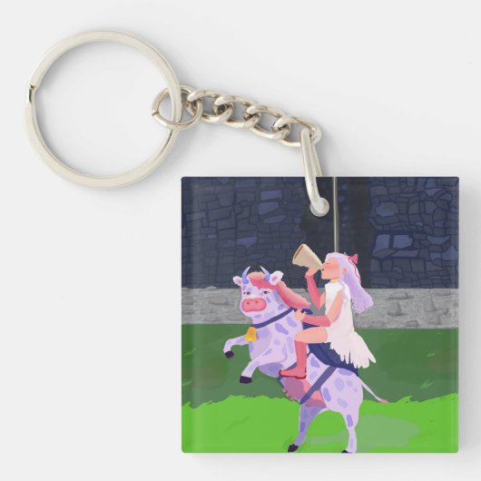 Koe krijger sleutelhanger (voorkant)