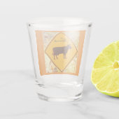Koe Kruisende Bord Thunder_Cove Shot Glas (Achterkant)
