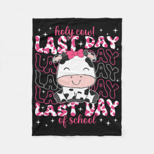 Koe Laatste dag van school leraar jongens meisjes Fleece Deken