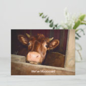 Koe Land Boerderij Rustic Barn Funny Moving Kaart (Staand voorkant)