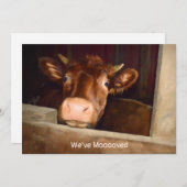 Koe Land Boerderij Rustic Barn Funny Moving Kaart (Voorkant / Achterkant)