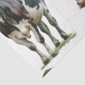 Koe Land Zwart-wit Tissuepapier (Detail)