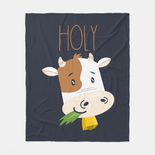 Koe landbouwhuisdieren fleece deken (Voorkant)