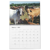 Koe landbouwhuisdieren kalender (Feb 2027)