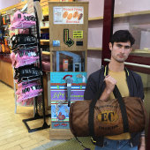 Koe lederen imitatie langwerpige munt collector plunjezak