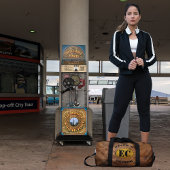 Koe lederen imitatie langwerpige munt collector plunjezak