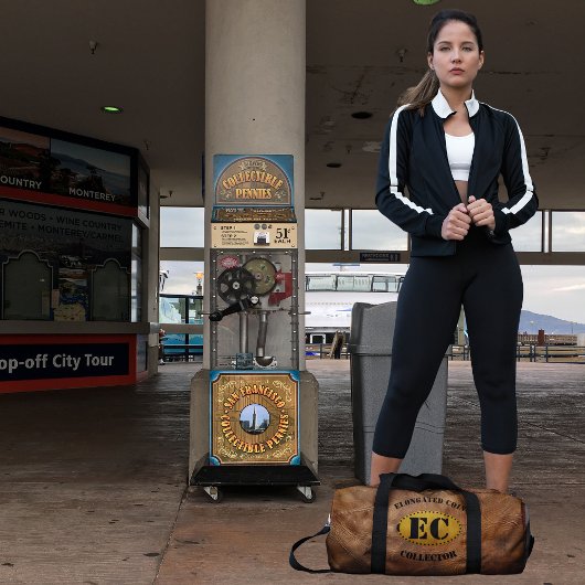 Koe lederen imitatie langwerpige munt collector plunjezak