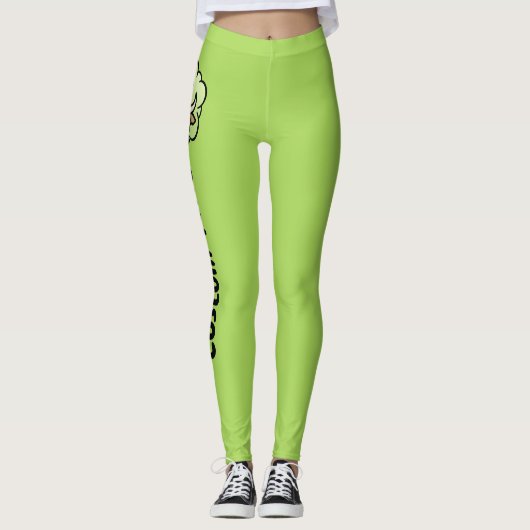 Koe Leggings methaan Cartoon (Voorkant)