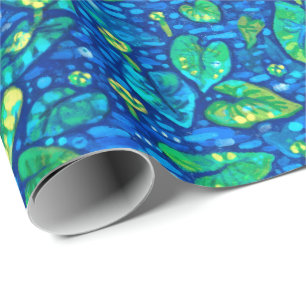 Koe Lelies, Spatterdock Zomervijver Bloemenpatroon Cadeaupapier