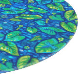 Koe Lelies, Spatterdock Zomervijver Bloemenpatroon Snijplank (Hoek)