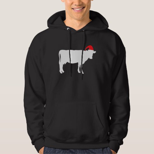 Koe Lelijke Kersttrui Boer Hoodie (Voorkant)