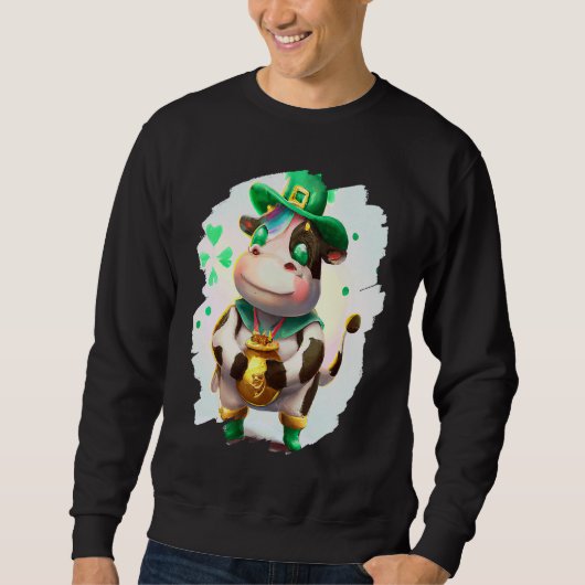 Koe Leprechaun Koeien St Patricks Dag 2 Trui (Voorkant)
