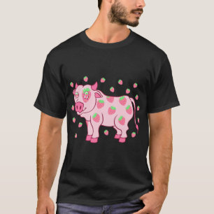 Koe Liefde Aardbei Melk Fruit Liefhebber Fruitaria T-shirt