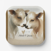 Koe liefde bruine crème land bruiloft