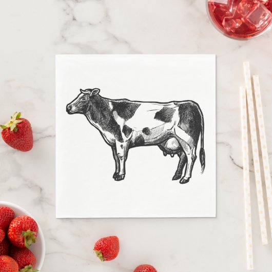 Koe Liefhebber Landelijk Leven Boerderij Boer Brui Servet (Insitu)