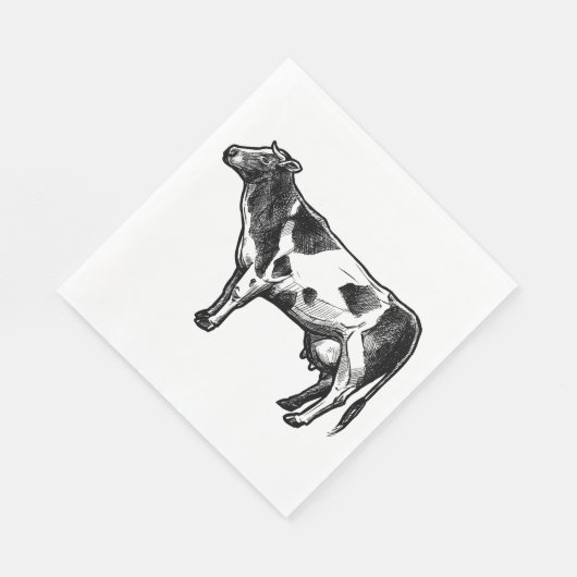 Koe Liefhebber Landelijk Leven Boerderij Boer Brui Servet (Hoek)