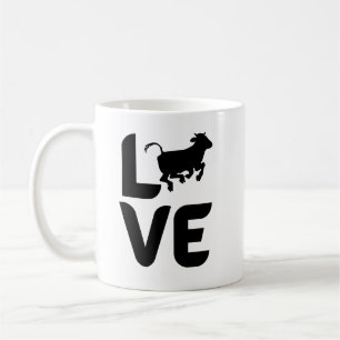 Koe liefhebber mok met rennende koe – Cute Cow Lov