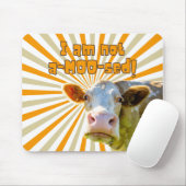 Koe Liefhebbers - 'Ik ben niet a-moo-sed!' Muismat (Met muis)