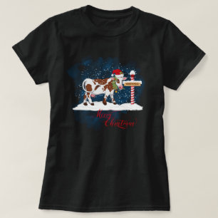Koe liefhebbers kerst noord pool t-shirt