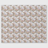 Koe Liefhebbers Kerst Waterverf Sketch Art Cadeaupapier (Vlak)