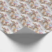 Koe Liefhebbers Kerst Waterverf Sketch Art Cadeaupapier (Hoek)