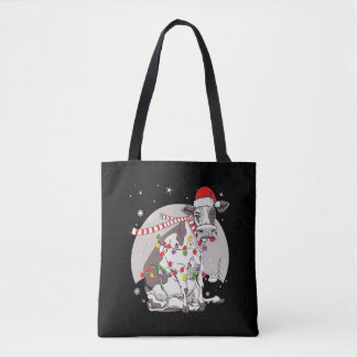 Koe liefhebbers Santa Hat Christmas Heifer Boer Tote Bag