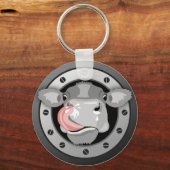 Koe likkende neus sleutelhanger (Voorkant)