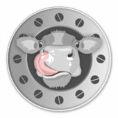 Koe likkende neus sticker (Voorkant)