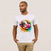 Koe likkende neus t-shirt (Voorkant volledig)