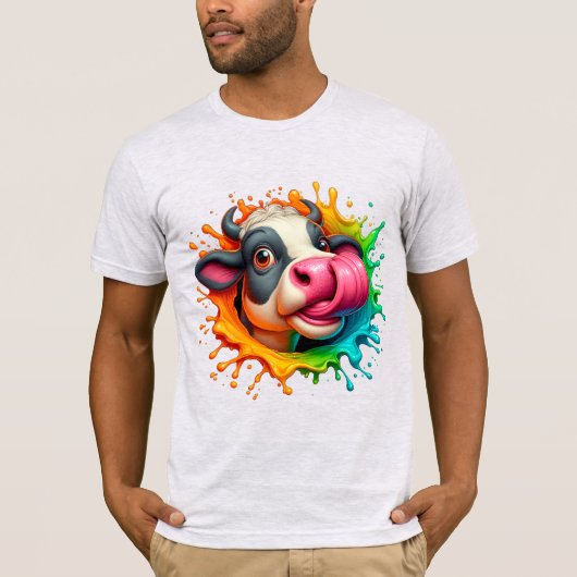 Koe likkende neus t-shirt (Voorkant)