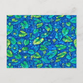 Koe Lilies, Sputterdock Pond Lily Floral Pattern Briefkaart (Voorkant)