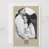 Koe Love Brown Cream Country Wedding Dank u Kaart (Achterkant)