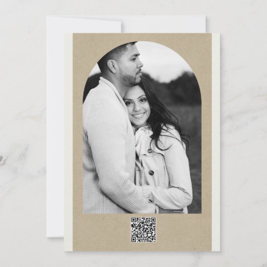 Koe Love Brown Cream Country Wedding Dank u Kaart (Achterkant)