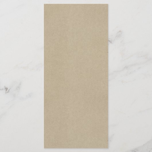 Koe Love Brown Cream Country Wedding Menu (Achterkant)