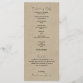 Koe Love Brown Cream Country Wedding Programma Programmakaart (Achterkant)