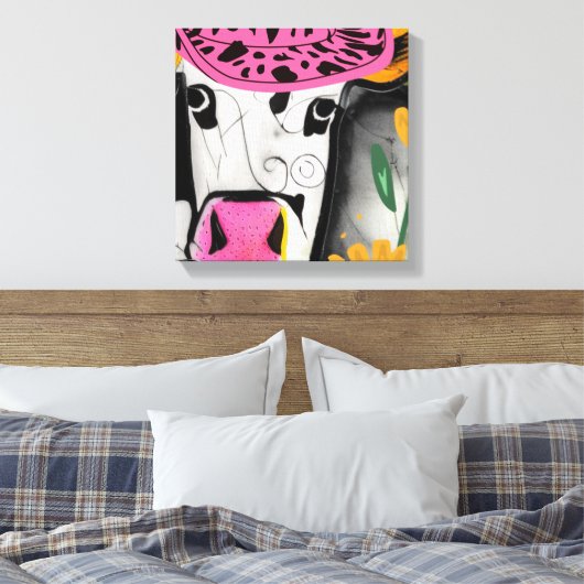 Koe Love Canvas Afdruk (Insitu (Slaapkamer))