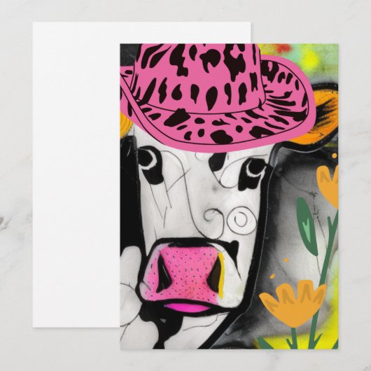 Koe Love Feestdagenkaart (Voorkant / Achterkant)