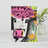 Koe Love Feestdagenkaart (Staand voorkant)