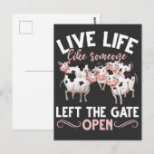 Koe Lover Boerderij Dierlijke Humor Heifer Farming Briefkaart (Voorkant / Achterkant)