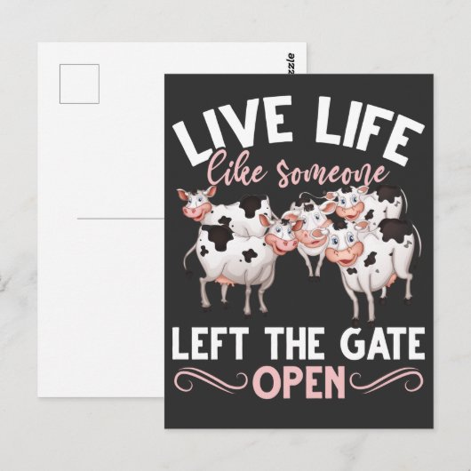 Koe Lover Boerderij Dierlijke Humor Heifer Farming Briefkaart (Voorkant / Achterkant)