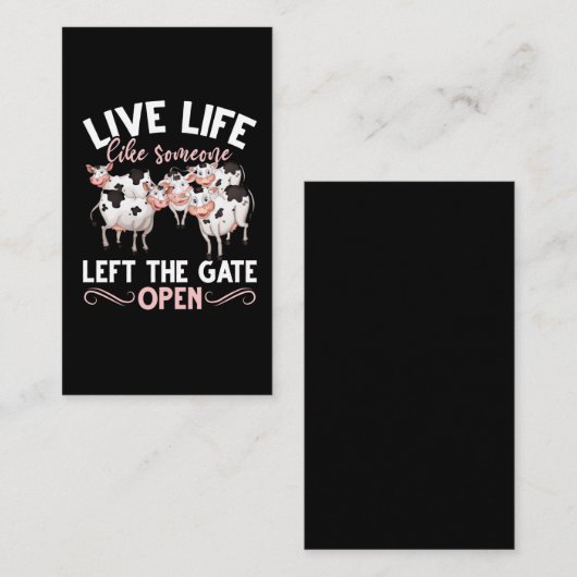 Koe Lover Boerderij Dierlijke Humor Heifer Farming Visitekaartje (Voorkant / Achterkant)
