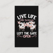 Koe Lover Boerderij Dierlijke Humor Heifer Farming Visitekaartje (Voorkant)