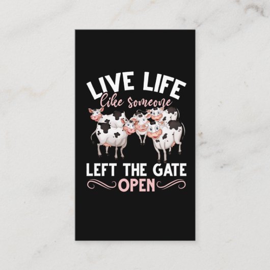 Koe Lover Boerderij Dierlijke Humor Heifer Farming Visitekaartje (Voorkant)