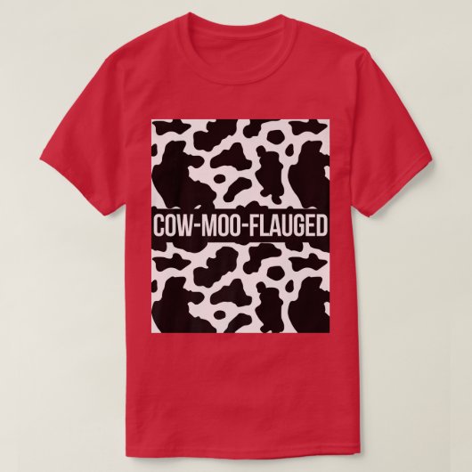 Koe Lover Cattle Farmer CowMooFlauged Pattern Co T-shirt (Design voorkant)