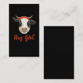 Koe Lover Girl Funny Vrouw Cattle Farmer Visitekaartje (Voorkant / Achterkant)