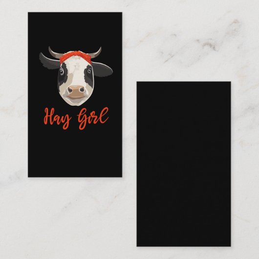 Koe Lover Girl Funny Vrouw Cattle Farmer Visitekaartje (Voorkant / Achterkant)