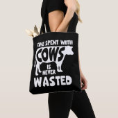 Koe Lover Hilarious Heifer Grazing Animal Farming Tote Bag (Dichtbij)
