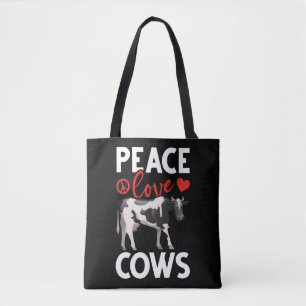 Koe Lover Peace Boerderij Animal Humor Tote Bag
