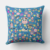 Koe Lover Sierkussen met hart (Achterkant)