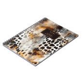 Koe Luipaard Print Abstracte kunst Notitieboek (Linkerzijde)